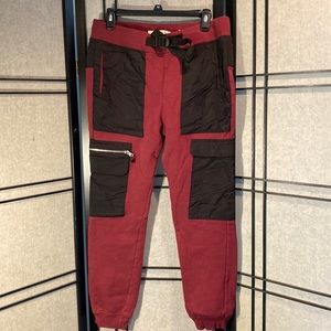 Pacsun fleece joggers size M pockets belted detail
